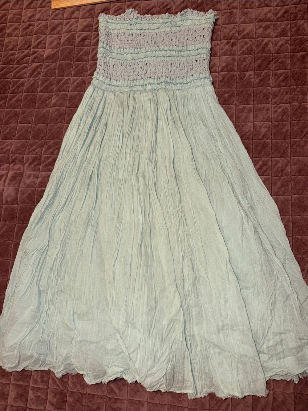 Free People Ravenna Convertible Light Blue Skirt / Dress Large - Picture 6 of 6